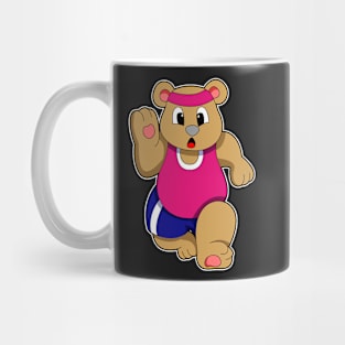 Bear at Fitness - Jogging with Headband Mug